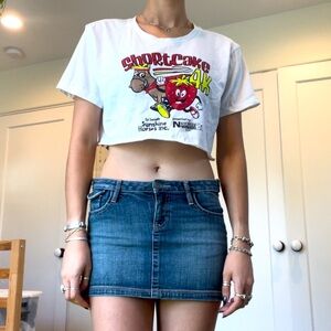 strawberry shortcake graphic crop top